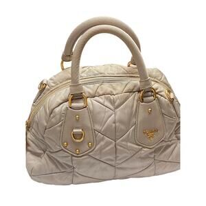 Authentic Prada Beige Nylon Shoulder & Handbag – Adjustable Strap